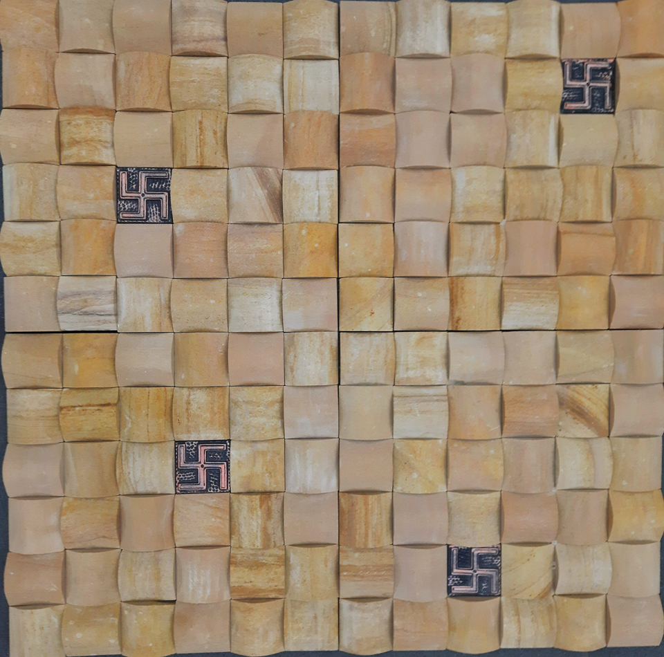Teak Sandstone 3D Mosaic Wall Tile